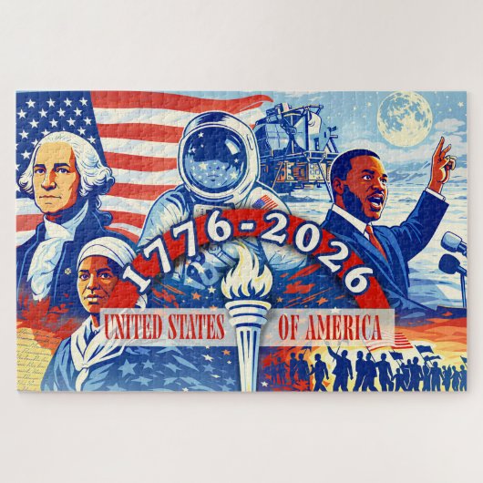 Herdenkings- 1776-2026 USA Semiquincentennial  Legpuzzel (Horizontaal)