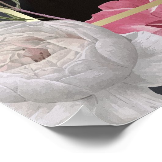 Herdenkings bloem foto viering van het leven poster (Hoek)