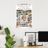 Herdenkings bloem groen 56 foto collage poster (Thuiskantoor)