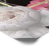 Herdenkings bloemen foto viering van het leven poster (Hoek)