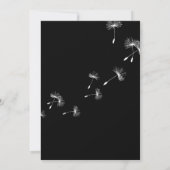 Herdenkings Dandelion Funeral | Feest van het Leve Kaart (Achterkant)