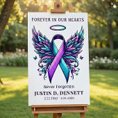 Herdenkings- en begrafenisbord voor de preventie v poster