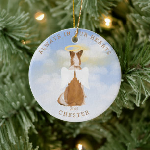 herdenkings engel honden vleugels foto keramische keramisch ornament