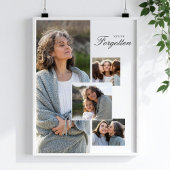 Herdenkings- Fotocollage Rouwcadeau Poster