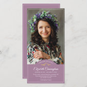 Herdenkings-Funerair Monogram Vogels Klassieke Fot Bedankkaart (Voorkant / Achterkant)