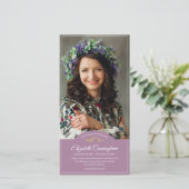 Herdenkings-Funerair Monogram Vogels Klassieke Fot Bedankkaart (Staand voorkant)