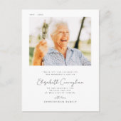 Herdenkings Funeral Elegant Eenvoudig Modern Chiqu Briefkaart (Voorkant)