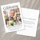 Herdenkings Geschenk Foto Collage Aandenken Bedankkaart