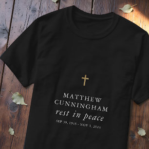 Herdenkings Graf Rust In Vrede Modern Eenvoudig Kr T-shirt