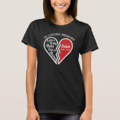Herdenkings Hart Persoonlijk Gemaakt T-shirt (Voorkant)