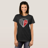 Herdenkings Hart Persoonlijk Gemaakt T-shirt (Voorkant volledig)