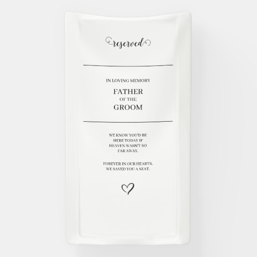 Herdenkings Huwelijksstoel Bord Spandoek (Verticaal)