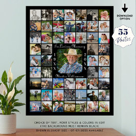 Herdenkings- IN LIEVENDE HERINNERING 55 Foto Colla Poster