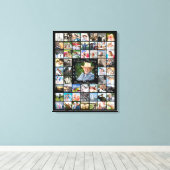 Herdenkings- IN LIEVEVOLLE HERINNERING 55 foto-col Canvas Afdruk (Insitu (Houten vloer))