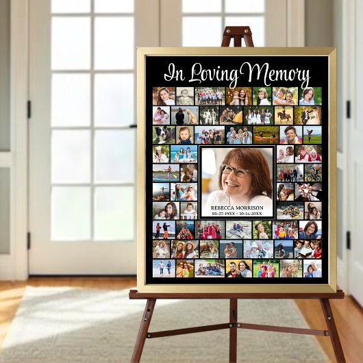 Herdenkings IN LOVENDE HERINNERING Script 59 Fotoc Poster