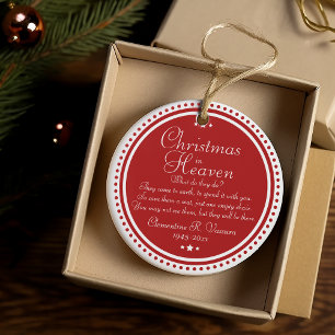 Herdenkings Kerst In De Hemel Foto Keramisch Ornament