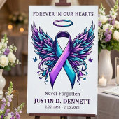 Herdenkings-ontvangkstbord voor preventie van zelf poster