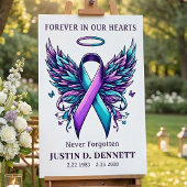 Herdenkings-ontvangstbord voor preventie van zelfd poster