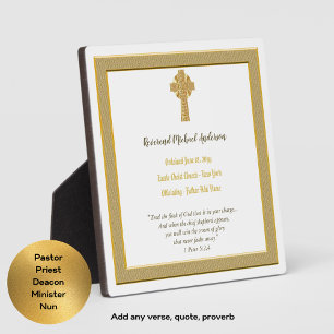 Herdenkings-ORDINATIE geschenk Priester Dominee Di Fotoplaat