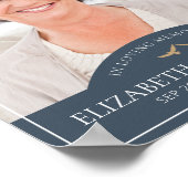 Herdenkings- rouwkaart klassieker vogels foto heri poster (Hoek)