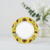 Herdenkings- rouwkaart Zonnebloem bloemstuk Feestdagenkaart (Staand voorkant)