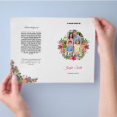 Herdenkings-rouwprogramma sjabloon flyer (Hand)