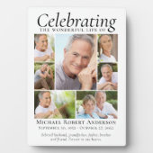 Herdenkings Tribute Foto Collage Aandenken Fotoplaat (voorkant)