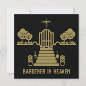 Herdenkings Tuinman Rou Funeral Kaart (Voorkant)