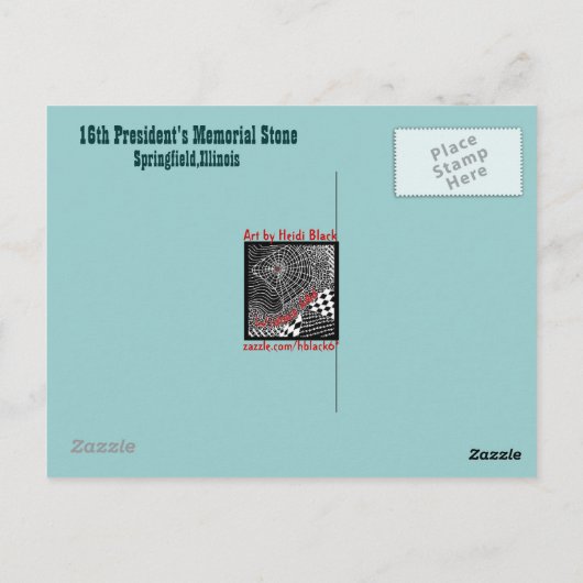 Herdenkings-Upclose van Lincoln Briefkaart (Achterkant)