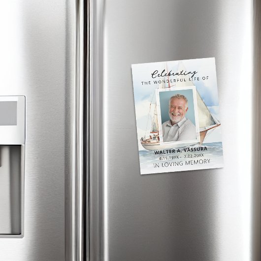 Herdenkings Viering Van Leven Funeral Magnet Kaart