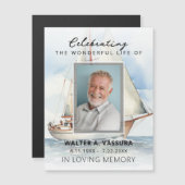 Herdenkings Viering Van Leven Funeral Magnet Kaart (Voorkant / Achterkant)