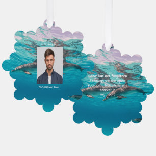 Herdenkingsaandenken Dolfijnen Onderwater Oceaan Ornament Kaart