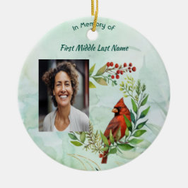 Herdenkingsaandenken Kardinaalvogel Keramisch Ornament