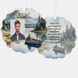 Herdenkingsaandenken Vismeer in boot Ornament Kaart
