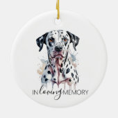 herdenkingsaquarel Dalmatisch Keramisch Ornament (Achterkant)