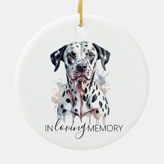 herdenkingsaquarel Dalmatisch Keramisch Ornament (Achterkant)