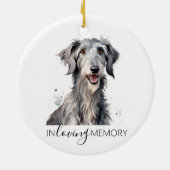 herdenkingsaquarel Deerhound ornament (Achterkant)