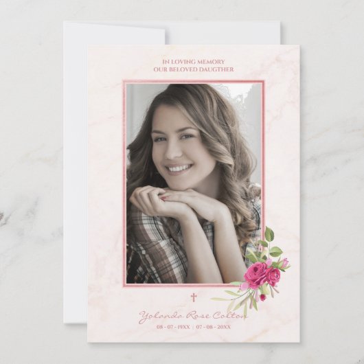 Herdenkingsbegrafenis verliet één adem in roze (Voorkant)