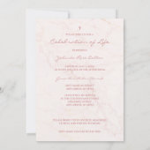 Herdenkingsbegrafenis verliet één adem in roze (Achterkant)