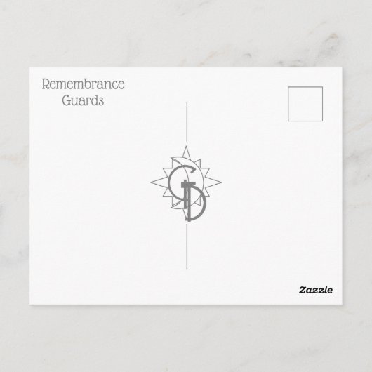 Herdenkingsbewakers Briefkaart (Achterkant)