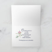 Herdenkingsbloemen en bladeren kaart (Binnen)