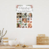 Herdenkingsbloemen Vieren Het Leven 21 Fotocollage Poster (Keuken)