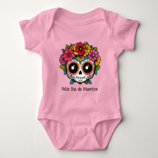 🌹Herdenkingsbloesem: Dia de Muertos-hulde 🌹 Romper (Voorkant)