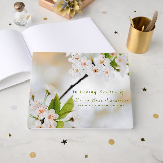 Herdenkingsboek met Kersenbloesems voor Rouwplecht Gastenboek