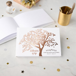 Herdenkingsboom Modern Schrift Gastenboek