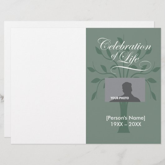 Herdenkingsboom van het programma voor levensdenkb (Voorkant / Achterkant)