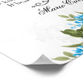 Herdenkingsbord - Blauwe Bloemen Poster (Hoek)