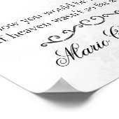 Herdenkingsbord - Donkerrode bloemen Poster (Hoek)