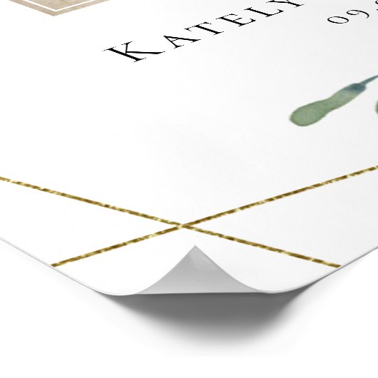 Herdenkingsbord met welkomstbord voor uitvaart of  poster (Hoek)