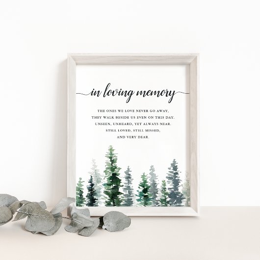 Herdenkingsbord voor houten bruidjes poster